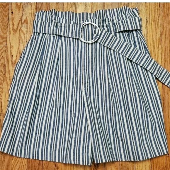 Free People Striped Utility Paperbag Shorts - Picture 3 of 8